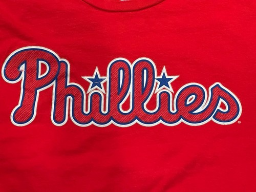 Philadelphia Phillies MLB Men's Majestic Red HARPER Shirt Size Medium Pre-owned - Picture 2 of 9