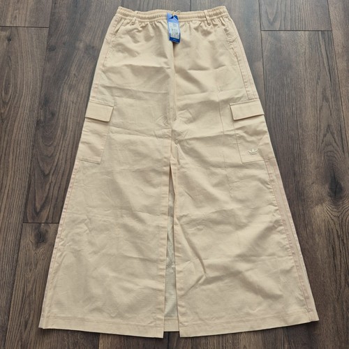 Adidas Mujer Maxi Falda Larga Ripstop Beige Reino Unido 12-14 Mediana - Imagen 2 de 17