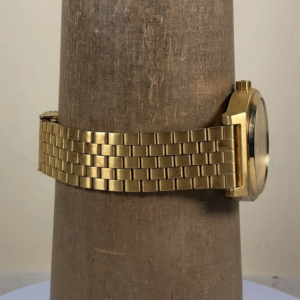 Nixon Minimal Time Teller Men Dress Gold Tone Quartz Analog 34mm Watch 8 1/4" - Image 3 of 4