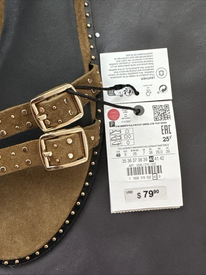 Sandalias de verano para mujer Zara talla 40 nuevas precio original ¡¡79,90 $!!! Foto 2 de 4