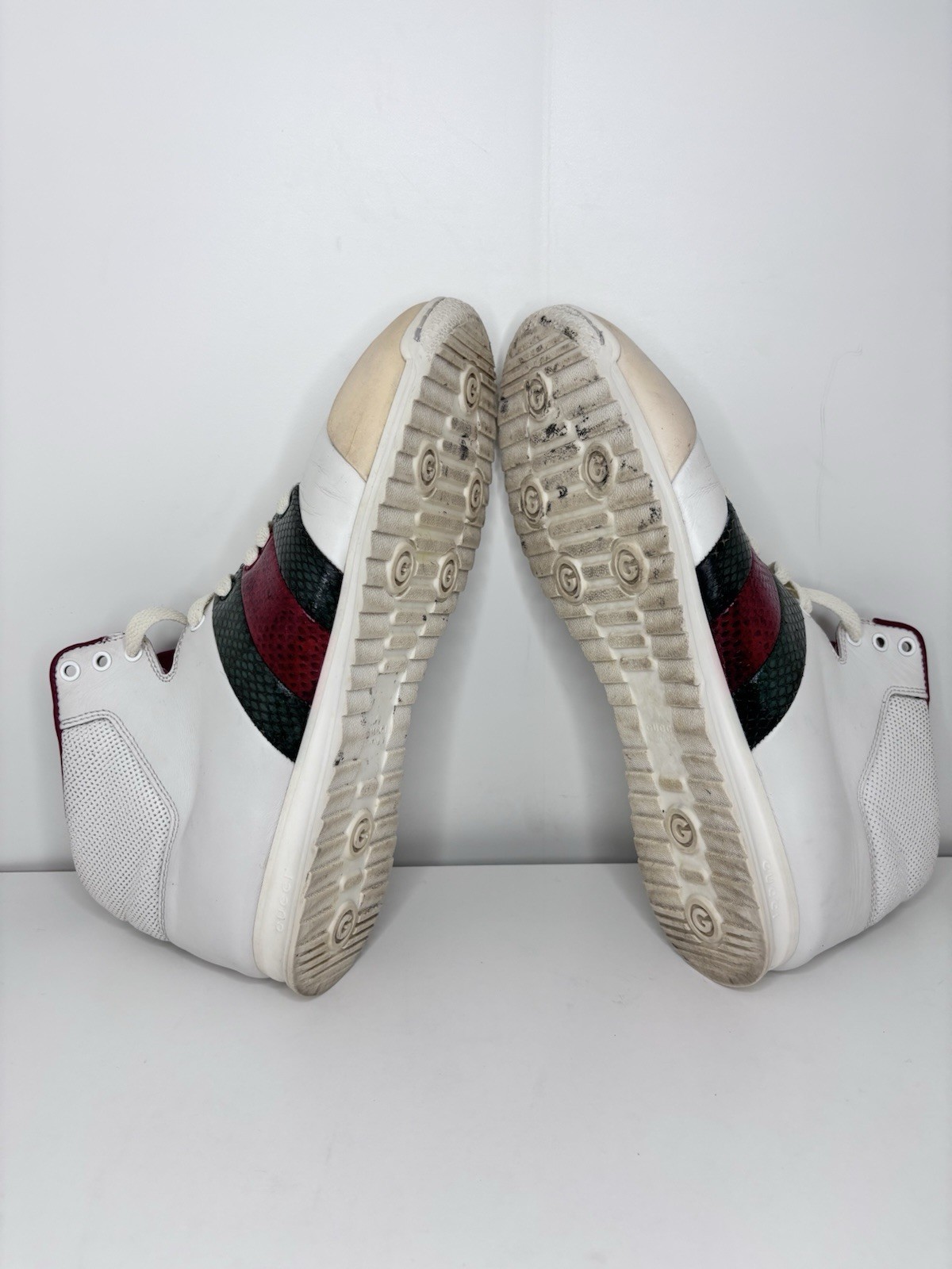 Gucci Python Paneled Leather High-top Sneakers Si… - image 11