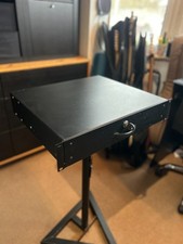 2U Rack Mount Drawer – Lockable – 19" Rack Cabinet Storage Drawer – Black