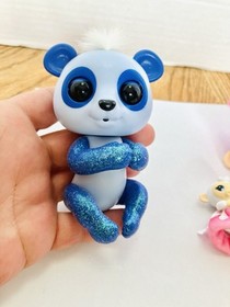 WowWee Fingerlings Figures Lot(3) Monkey Panda Work Read Glitter