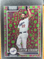 2026 Topps Series 1 - Clayton Kershaw #22 Green & Pink Polka Dots