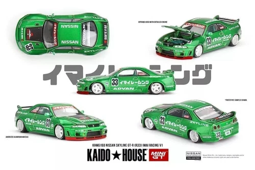Kaido House x MINI GT 150 1:64 Skyline GT-R R33 IMAI Racing V1 Diecast Model car