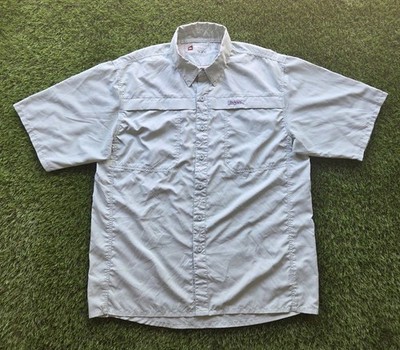 Simms Shirt Men s Size Medium Light Green Guide Series Fishing Button Up Vented