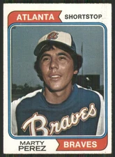 1974 Topps #374 Marty Perez Atlanta Braves 3159
