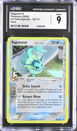 Vaporeon δ graded CGC 9 for sale on eBay