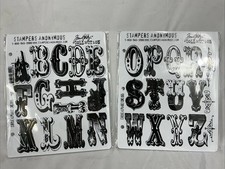Tim Holtz Cling Stamps 7"X8.5" Cirque Alphabet Stampers Anonymous