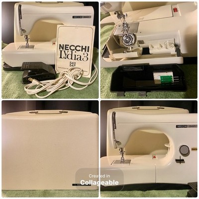 Vintage Necchi Lydia3 Sewing Machine w FtControl, Manual, Access - WORKING