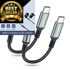 QimKero USB Type C to 3.5mm Female Headphone Jack Adapter, 2 Pack C Grey