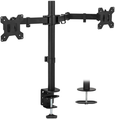 Dual Monitor Mount | Double Monitor Desk Stand | Two Heavy Duty Full Motion Adju