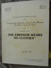 vintage book Emperor Wears No Clothes by Jack Herer 1st print. Rev.Edi Dec. 1985