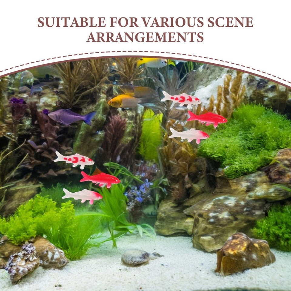 6 Pcs Simulated Fish Underwater Miniature Decoration Fake for Aquarium ...