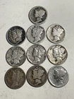 Set Of 10 Different Mercury Silver Dimes Including 1916 18S 19D 20D 24S 1935 D