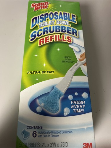 Scotch Brite 6 Disposable Scrubber Refills Toilet Cleaning System Discontinued