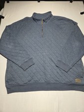 Eddie Bauer Men's Quarter Zip Long Sleeve Quilted Pullover Size 2XL
