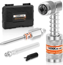 4PC Quick Connect Greasing Accessory Kit, Grease Gun Couplers with 90 Degree Gre