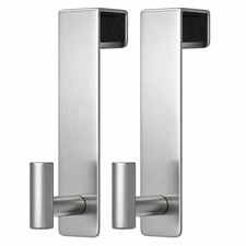 2-Pack Over The Door Hooks - Rustproof Stainless Steel Door Hangers for 1-3/4...
