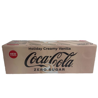 #ad Coca Cola® Zero Sugar Holiday Creamy Vanilla Soda 12 Cans 12oz Limited Edition $58.97