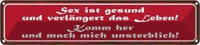 Blechschild 10X46 Cm Sex Ist Gesund VerläNgert Leben Spruch Zitat Deko Geschenk