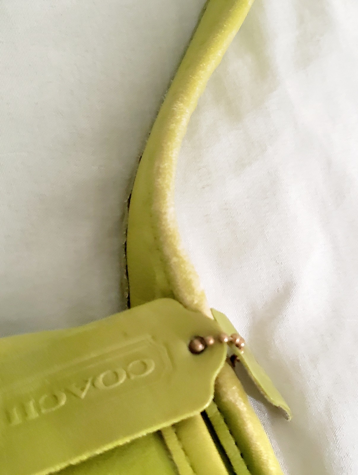 Vtg Rare Old 90s Coach 9034 Flap Ergo Leather Shoulder Bag Lot Green Made In USA image 10