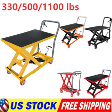 330 500 1100lbs Hydraulic Lift Table Cart 28.5 Or 32 Lifting Single Scissor