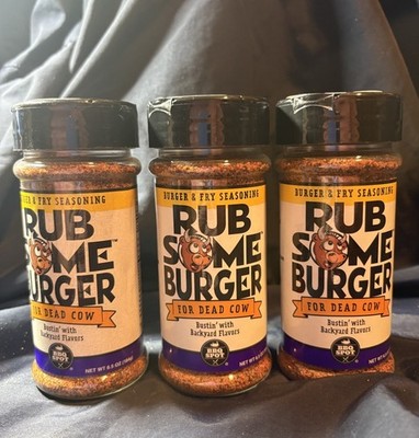3 Pack Rub Some Burger & Fry Seasoning 6.5 Oz  Gluten Free