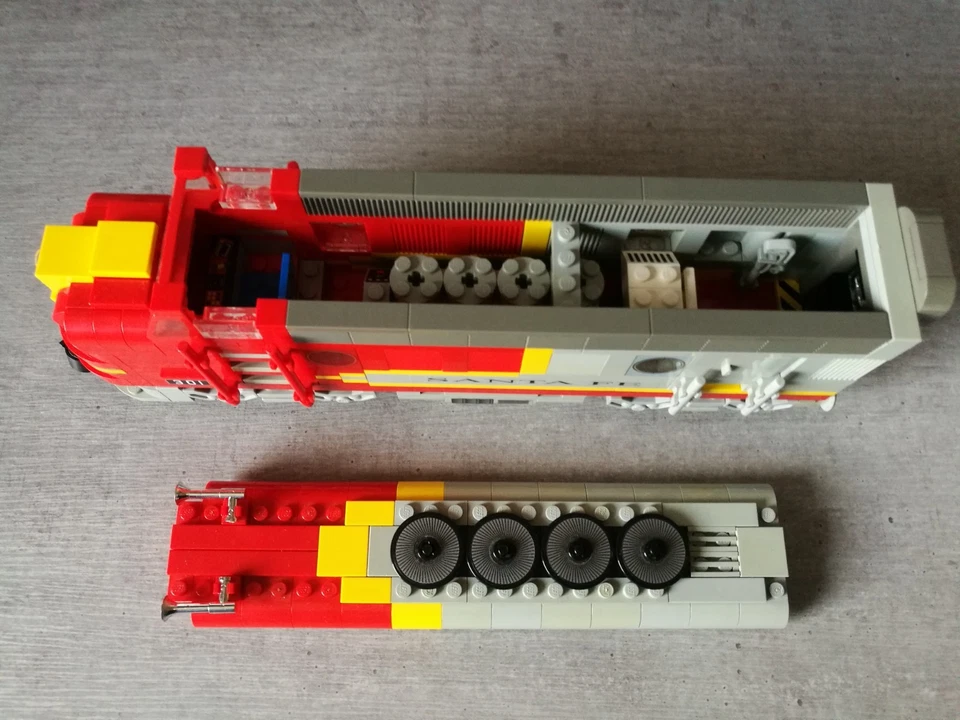 LEGO® Trains 10020 Eisenbahn 9V Santa Fe Super Chief - Gebraucht, mit OBA - Bild 3 von 4