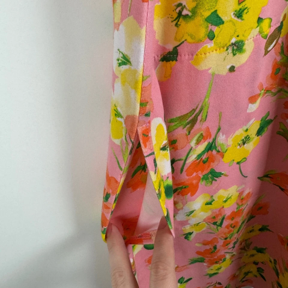 Vestido Isaac Mizrahi Live Floral Tejido Grande Sin Mangas Colorido Vacation Resort Foto 2 de 4