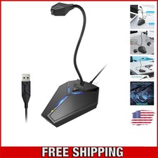 Desktop USB Microphone for Crystal Clear Sound - Mute  LED Indicator Included