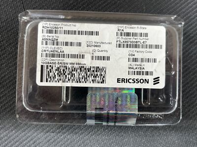 Ericsson/Finisar | RDH10250/11 R1A | FTLX8573D3BTL-E7 | 10GBASE-SR/SW MM 850nm