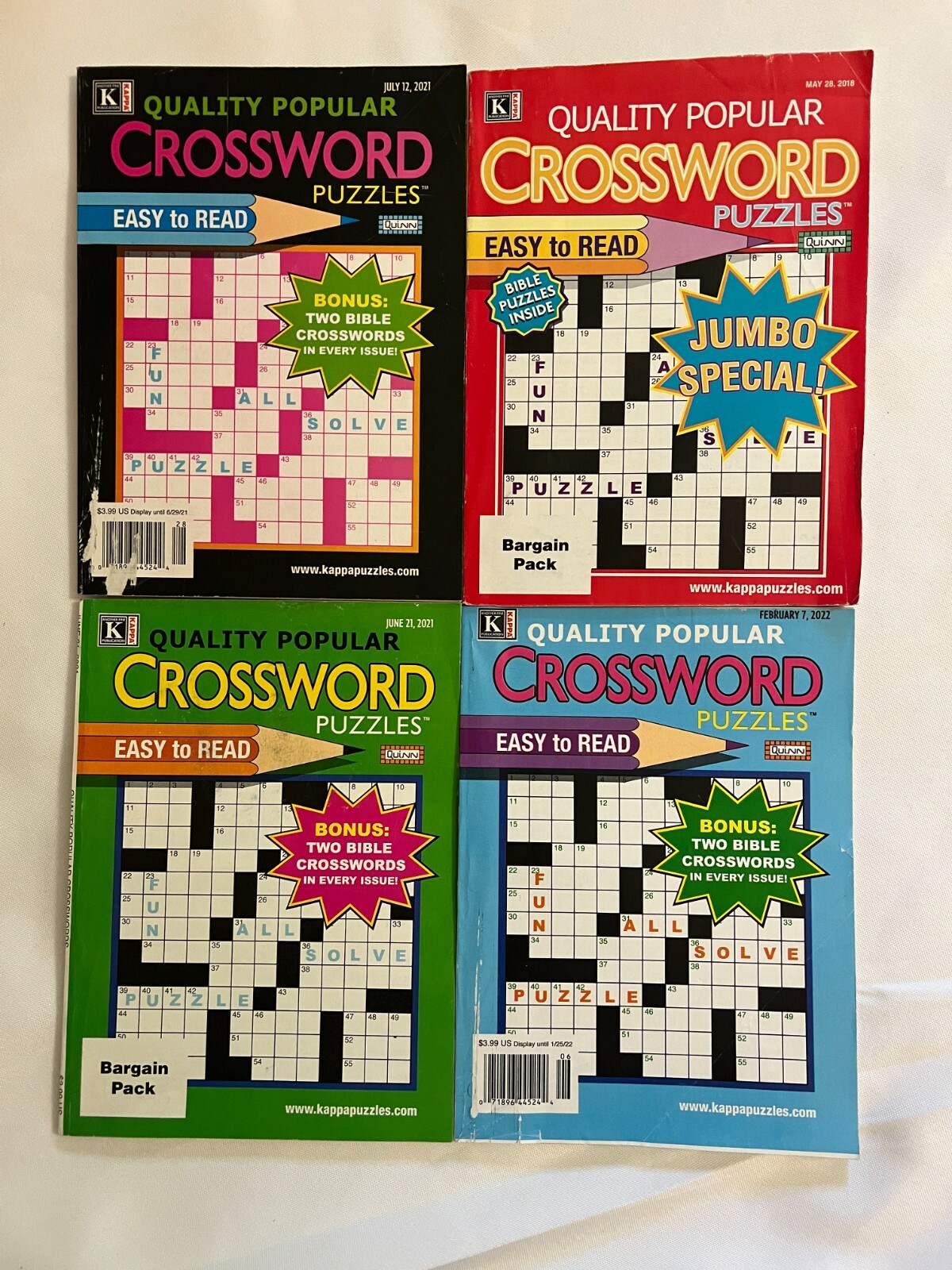 Lot of 4 Quality Popular Bonus Bible Crosswords Crossword Puzzles Books  2018/22 | eBay