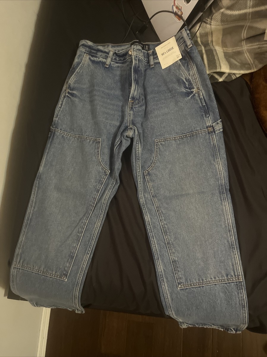 希少！90s ABERCROMBIE&FITCHCOMPANY Abercrombie & Fitch A&F Vintage Stretch 90s Slim Raw Hem