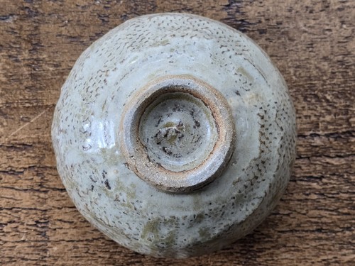 Jim Malone Lessonhall Pottery Stoneware Small Footed Bowl / Chawan Ash Glaze E2 - Picture 11 of 11