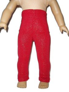 Sparkly-Red-Leggings-fits-American-Girl-dolls-18-034-doll-clothes