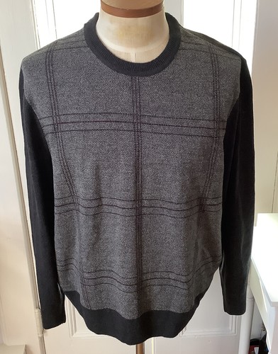 Dockers Men's Sweater size XL Gray Geometric Long Sleeves - Picture 2 of 6