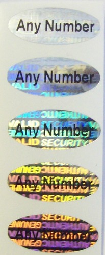 SVOc 100 to 1000 SVAG Oval Customized Product Protection Hologram Label Sticker - Picture 5 of 6