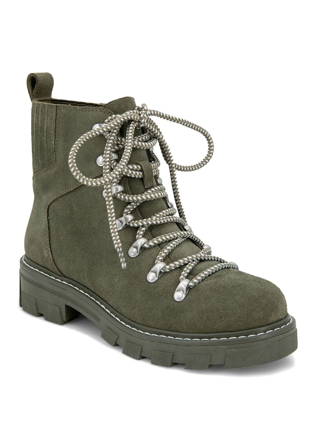 SPLENDID Womens Green Pull Tab Goring Gabbie Round Toe Block Heel Booties 7 M