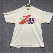 Vintage Z 95 T-Shirt Adult Size Medium White Short Sleeve Men’s Radio Show 90’s