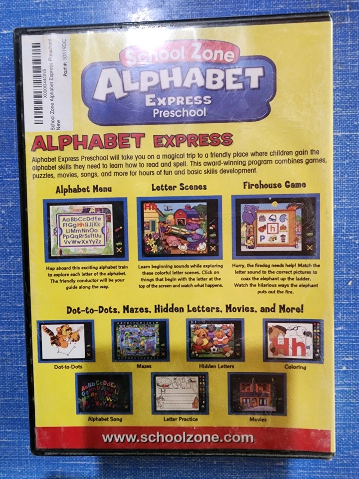 School Zone Alphabet Express Preschool Pc Cd Rom Brand New Sealed - Image 2 of 2