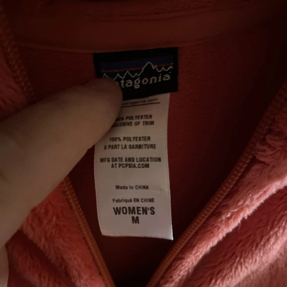 Patagonia Retro Pile Fleece Full  Zip Womens Coral, Medium - Image 2 of 4