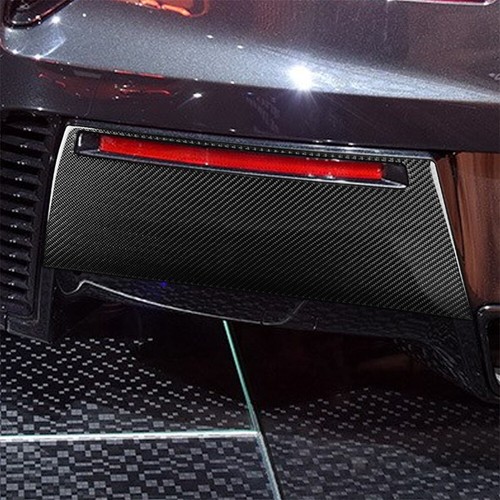 Carbon Fiber Rear Bumper Fog Light Panel Cover For Chevrolet Corvette C7 2014-19 - Picture 3 of 9
