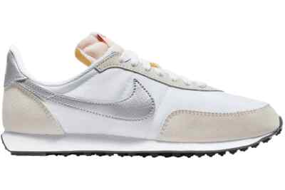 Size 7 - Nike Waffle Trainer 2 White Metal Silver W