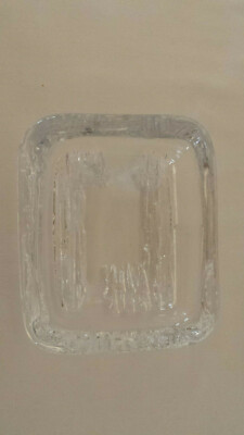 DAUM FRANCE Crystal Ashtray - Icicle Design - Rare - 5 3/4