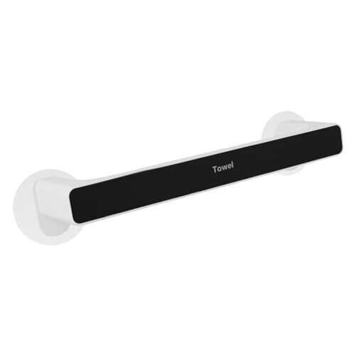 Suction Cup Towel Bar Shower Towel Holder Multifunctional Storage Holder Black - Picture 2 of 8