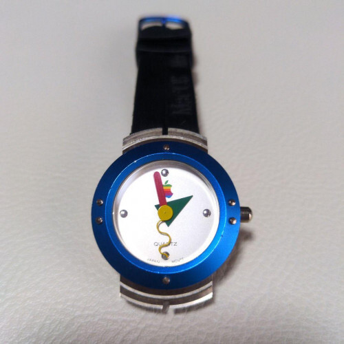 Apple Analog Watch MacOS Novelty Novelty Wristwatch Rainbow Logo 