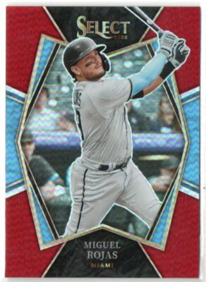 Miguel Rojas 2022 Panini Select Red Prizm Parallel #'d/199 Card #131