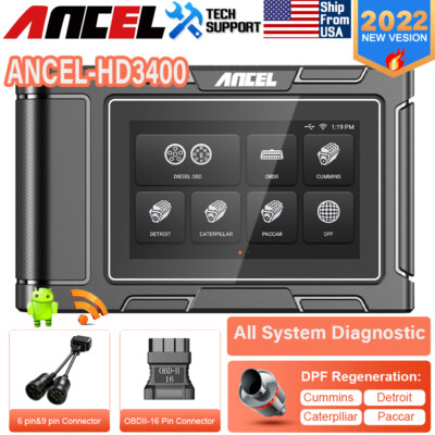DPF Regen All System HD Heavy Duty Truck Scanner for Cummins CAT Detroit Paccar