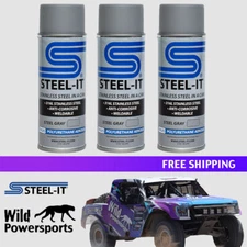 STEEL-IT Gray Polyurethane 12oz Spray Can (3 Pack)